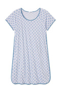 Pima Nightgown in Serene Blue Posy