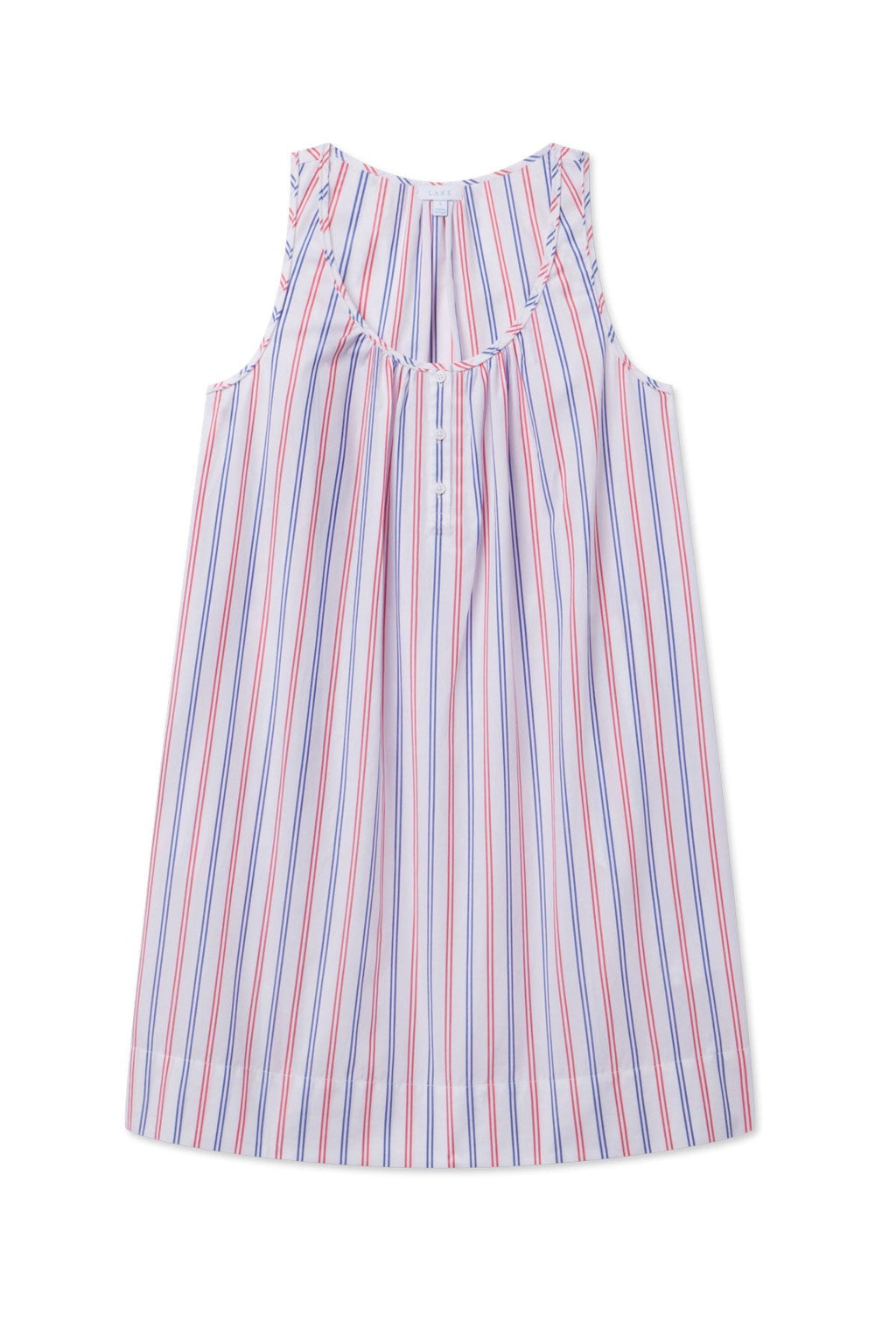 Poplin Frankie Nightgown in Lapis Confection Stripe