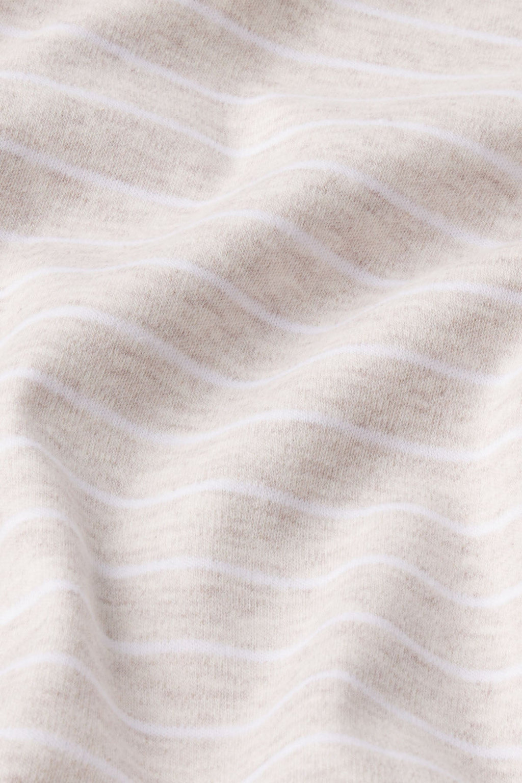 Pima Crew Long-Long Set in Oat Heather Rowing Stripe