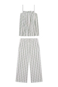Pima Ruffle Pants Set in Eden Jasmine Vine