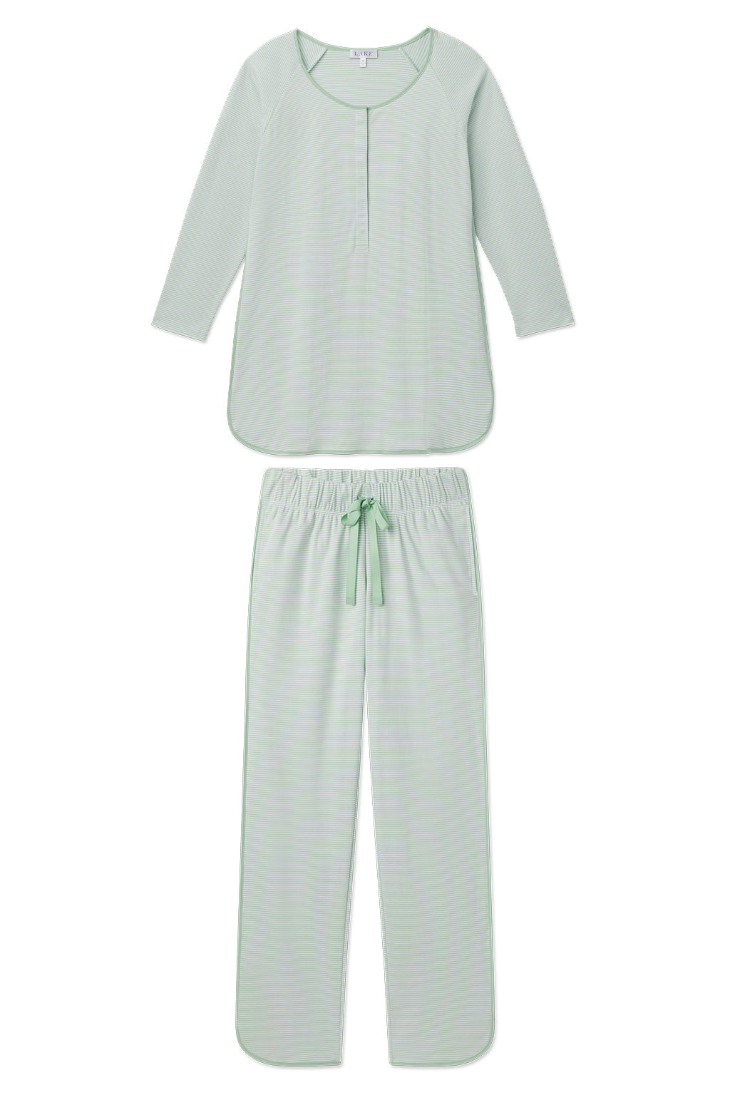 Pima Maternity Long-Long Set in Parisian Green