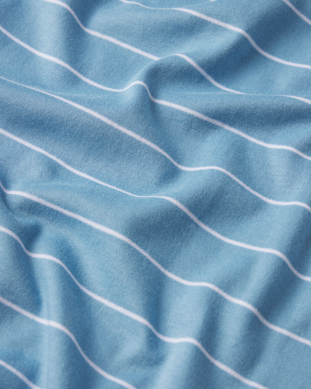 Pima Ruffle Pants Set in Serene Blue Boating Stripe
