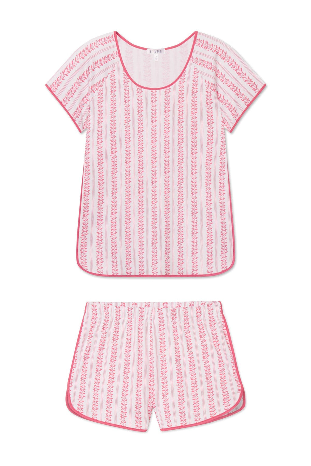 Pima Shorts Set in Winterberry Jasmine Vine
