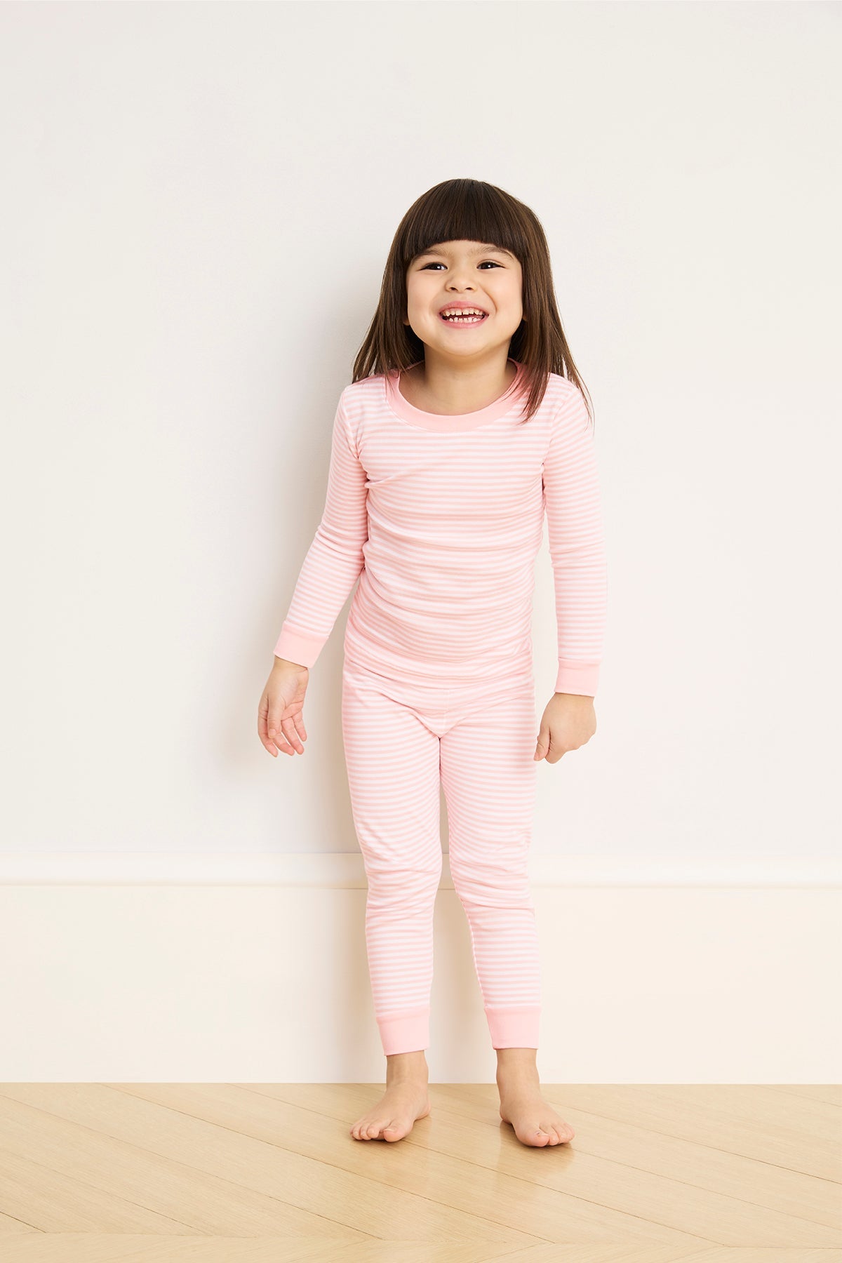 Kids Long-Long Set in English Rose Stripe