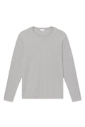 Men's Pima Crewneck Long Sleeve Tee in Heather Gray