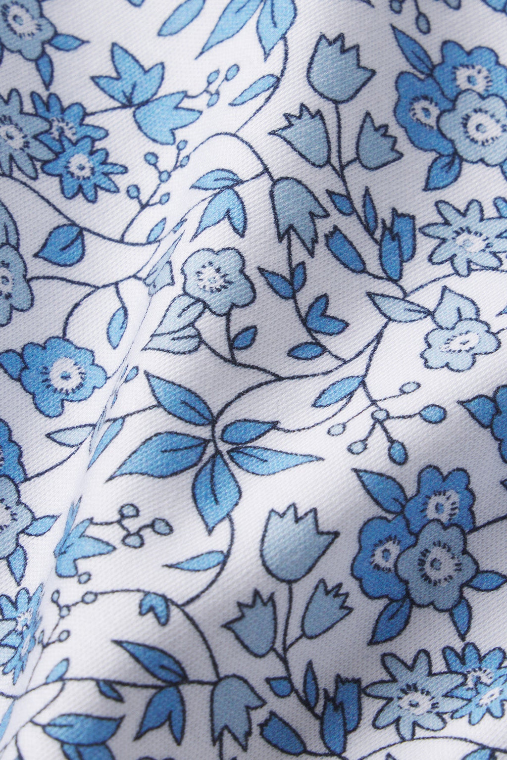 Pima Maternity Short-Long Set in Delft Blue Garden Floral