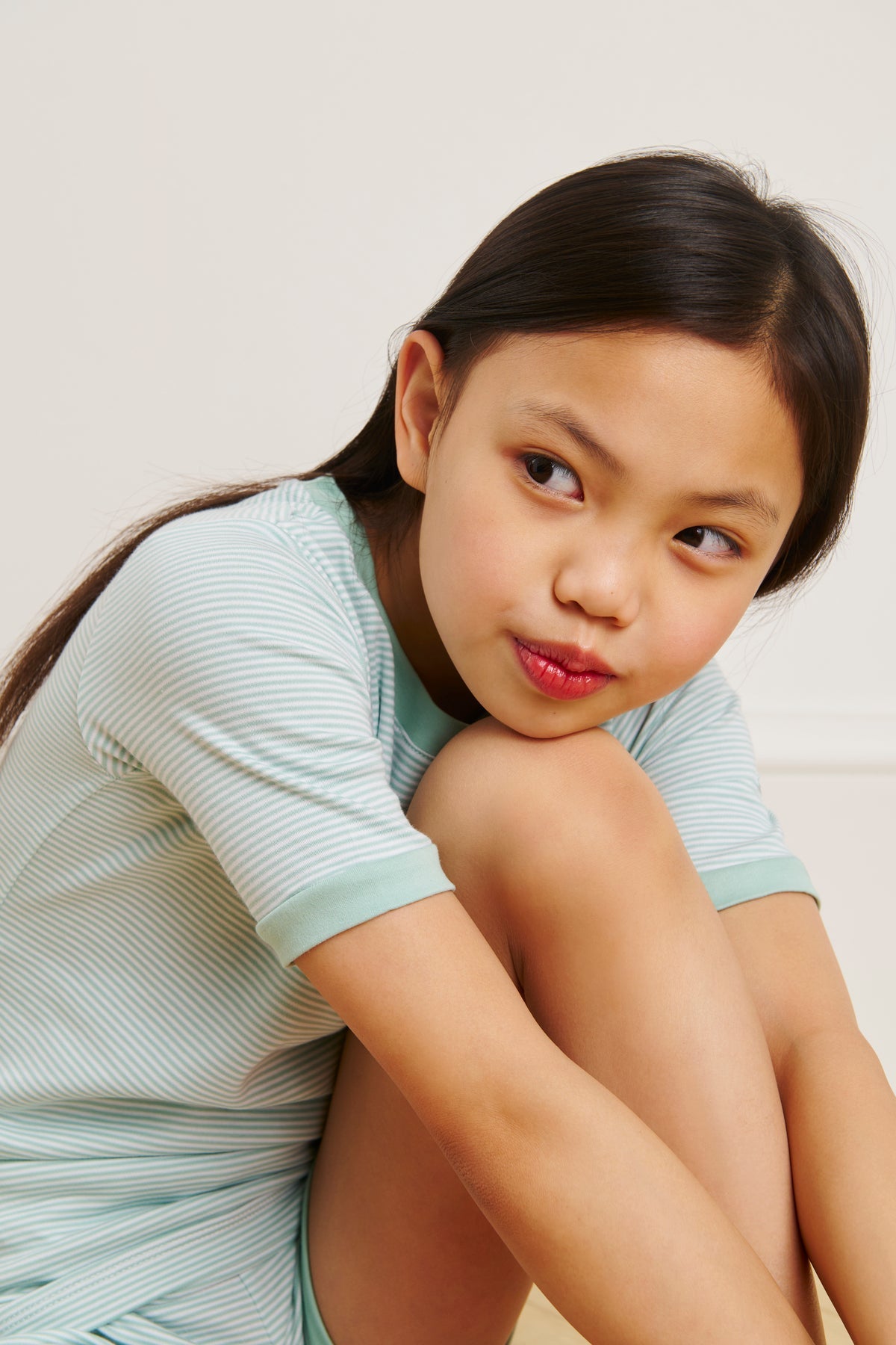 Kids Shorts Set in Parisian Green