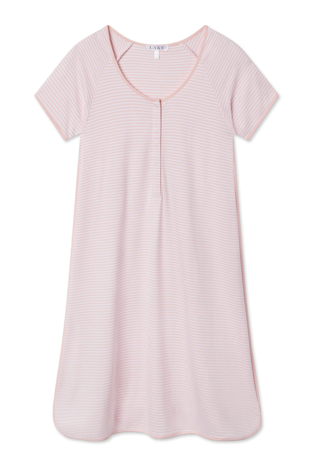 Pima Maternity Nightgown in English Rose Stripe
