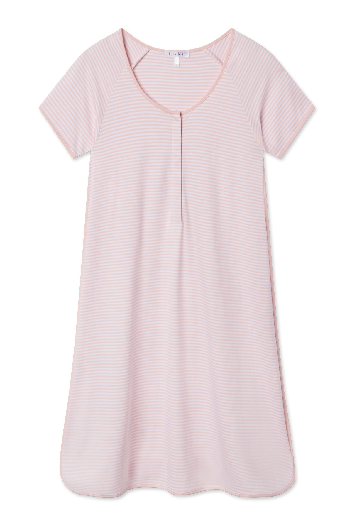 Pima Maternity Nightgown in English Rose Stripe