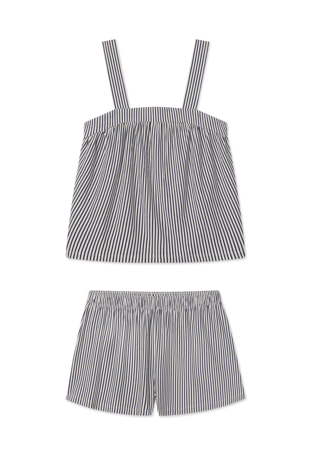 DreamModal® Daydream Shorts Set in Blue Depths Pencil Stripe