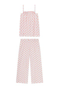 Pima Ruffle Pants Set in Gelato Scallop Shell