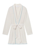 Pima Short Robe in Zest Boating Stripe