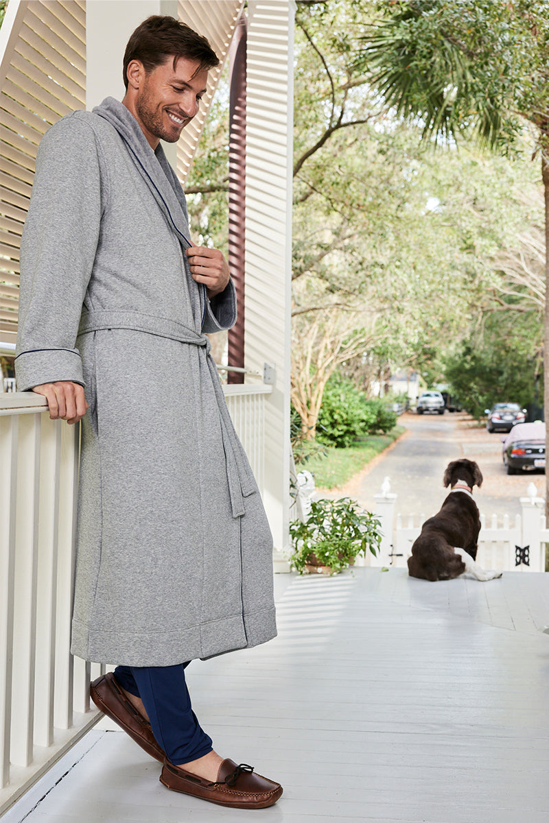 Men's Cozy Robe in Heather Gray