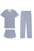 Pima Crew Bundle in Sea Depth Garden Floral