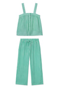Hamptons Pants Set in Jadeite Stripe Gauze
