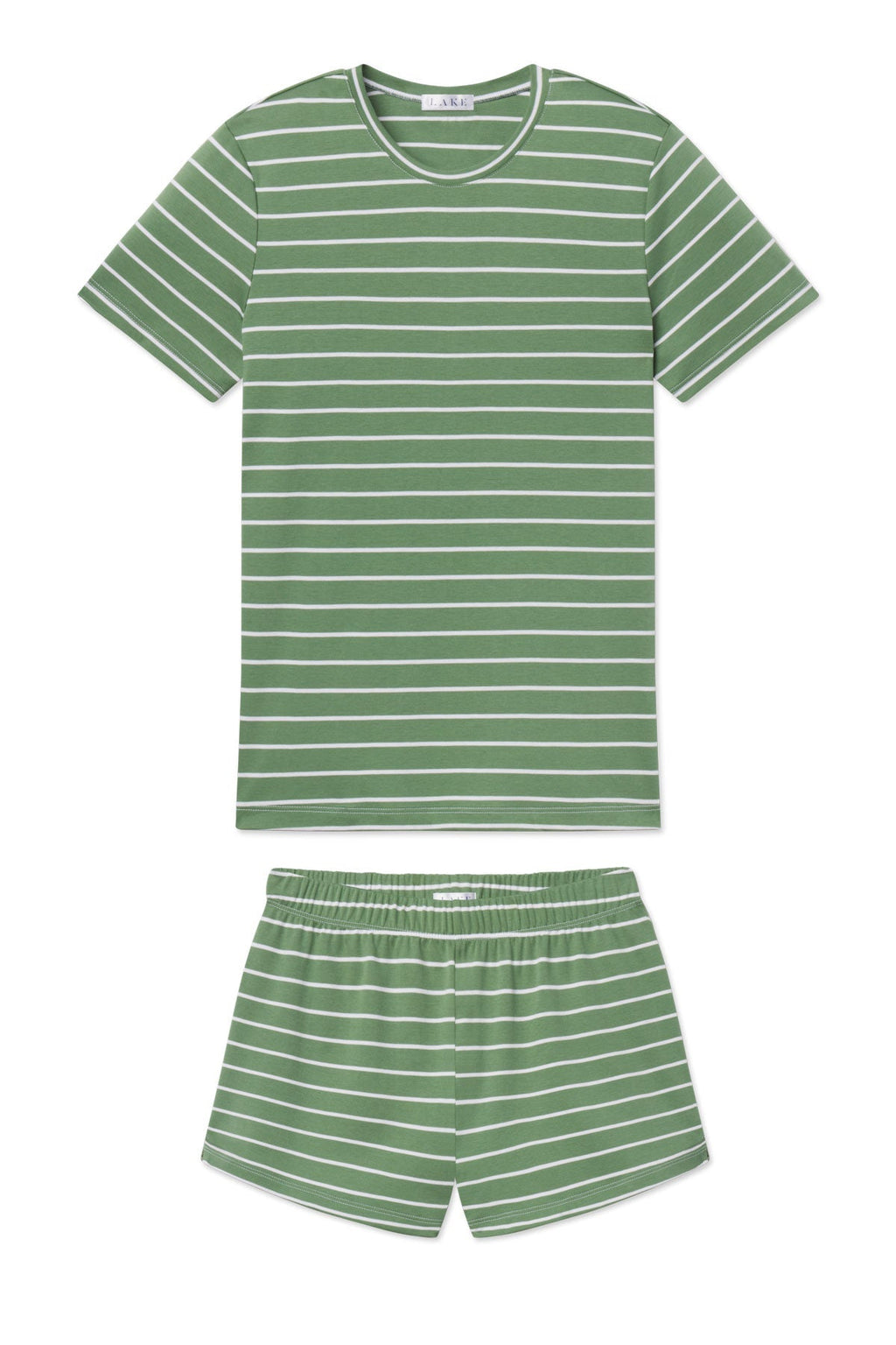 Pima Crew Shorts Set in Comfrey Club Stripe