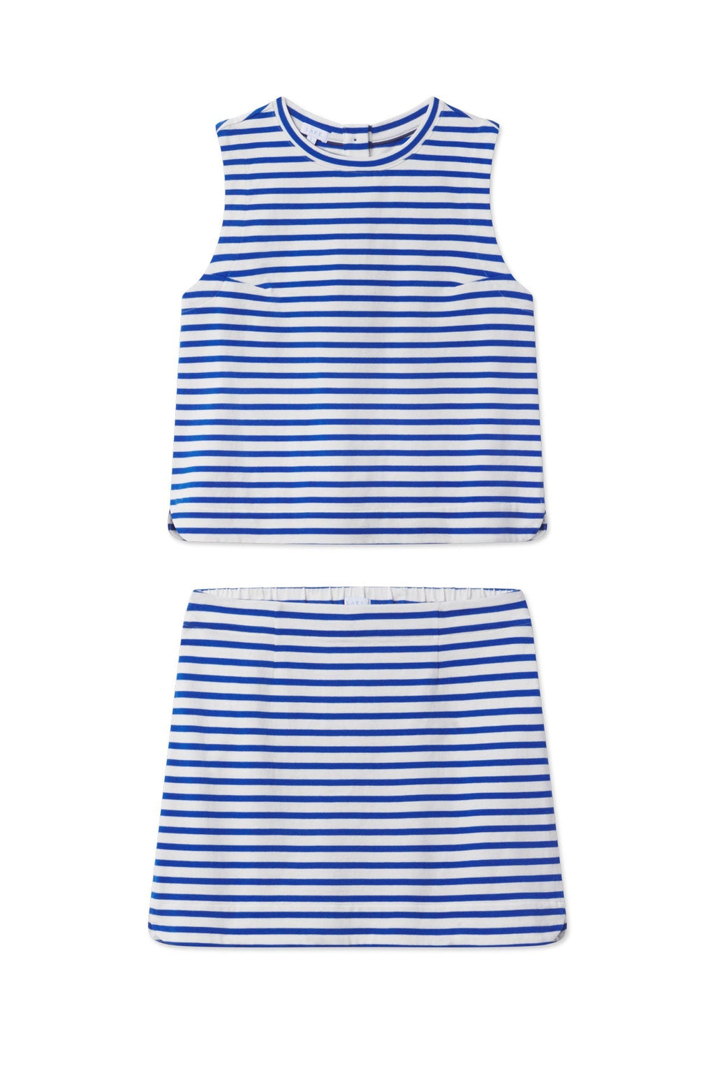 Stroll Skirt Set in Diver Blue Tricot Stripe
