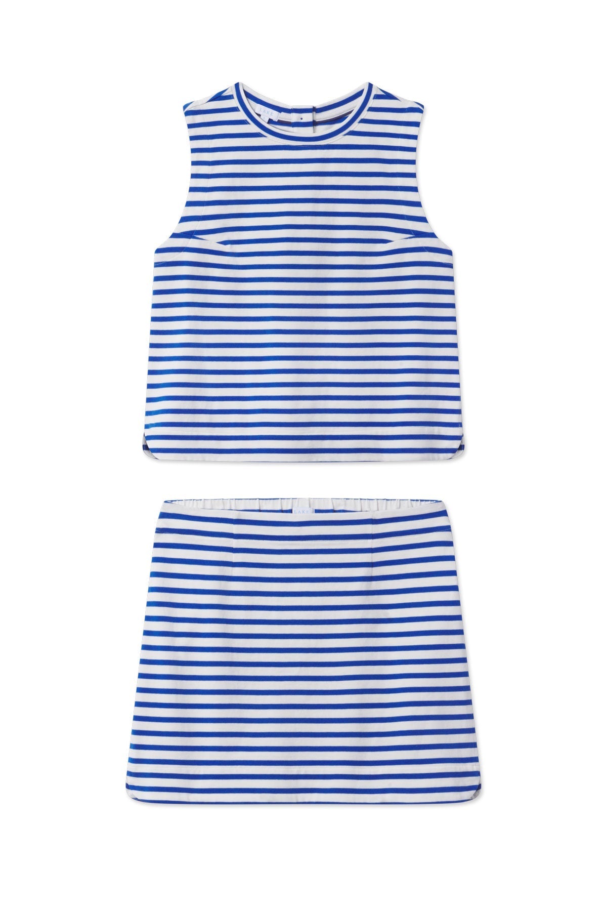 Stroll Skirt Set in Diver Blue Tricot Stripe