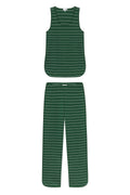 Pima Tank-Long Set in Eden Boating Stripe