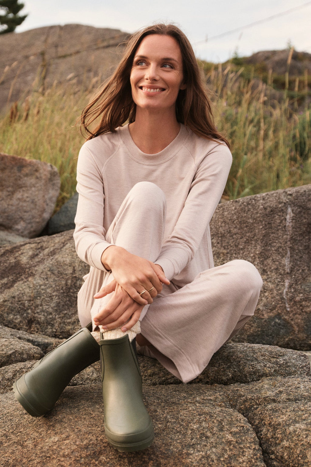 Relax Pants Set in Oat Heather