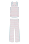 Pima Tank-Long Set in Gelato Boating Stripe