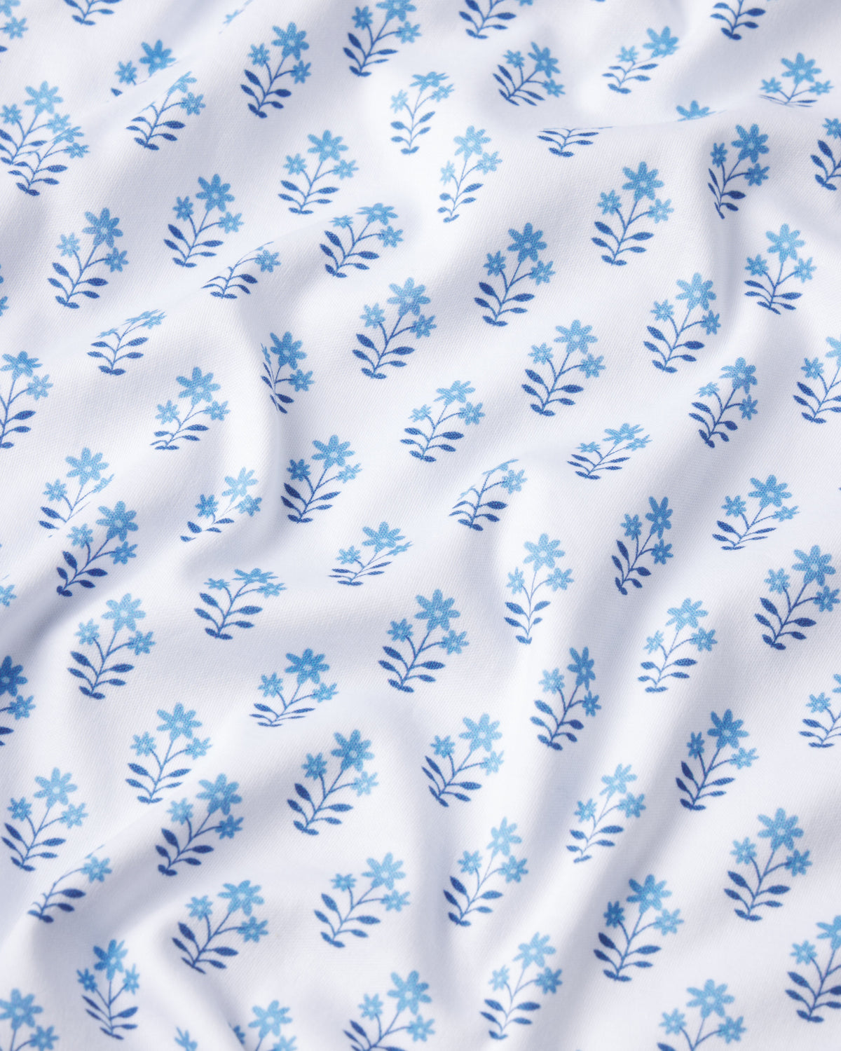 Pima Shorts Set in Serene Blue Posy
