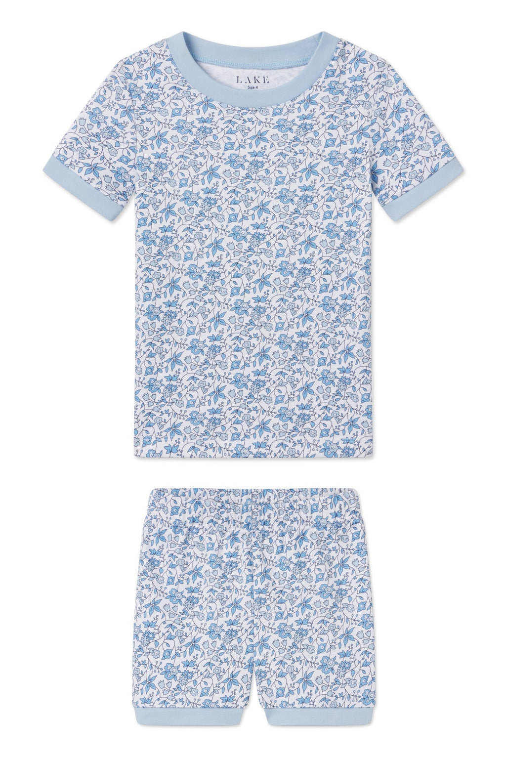Kids Shorts Set in Delft Blue Garden Floral