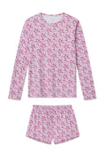 Pima Crew Long-Short Set in Dahlia Garden Floral
