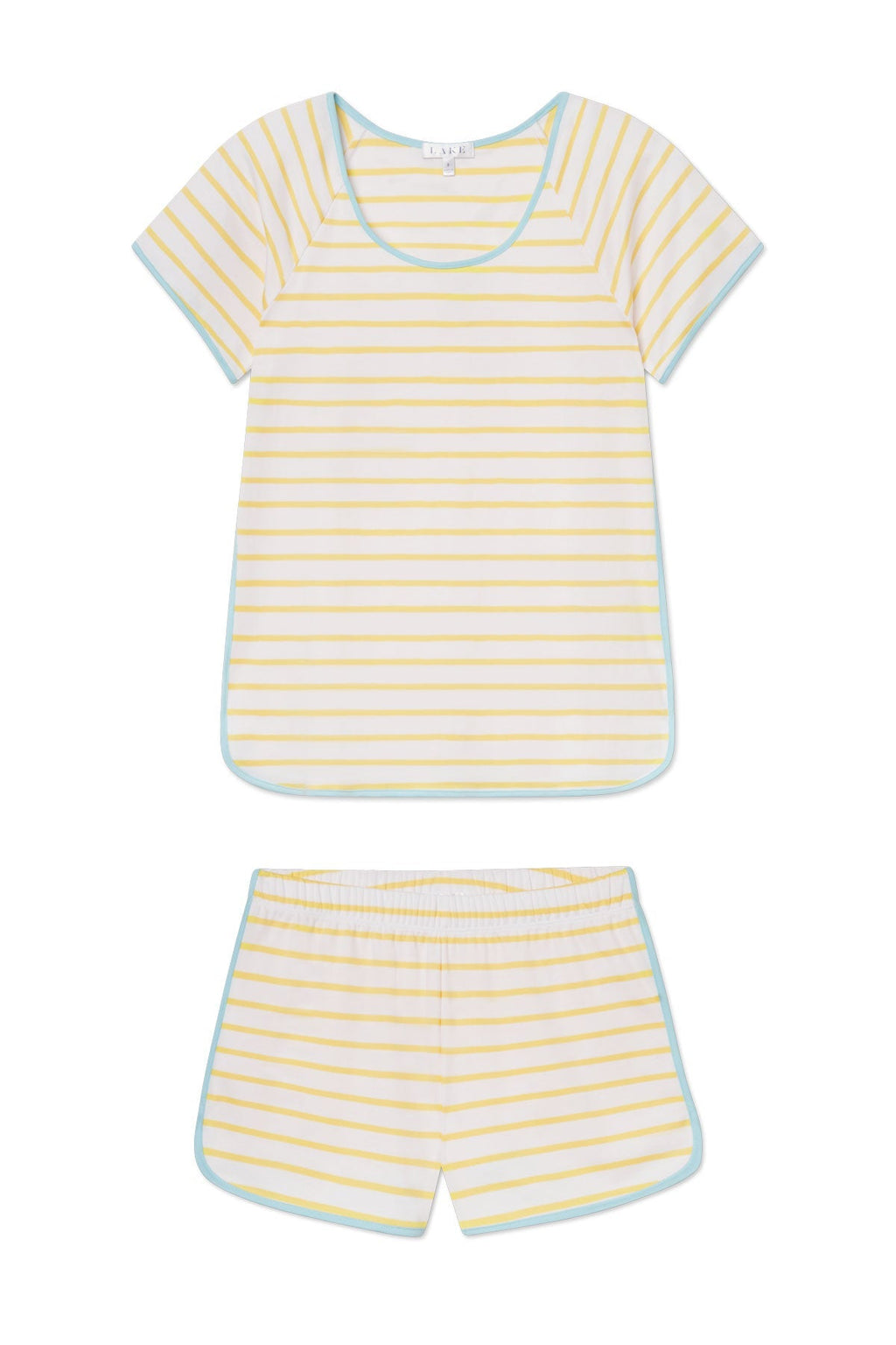 Pima Shorts Set in Zest Anchor Stripe