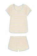 Pima Shorts Set in Zest Anchor Stripe