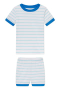 Kids Shorts Set in Salt Spray Anchor Stripe