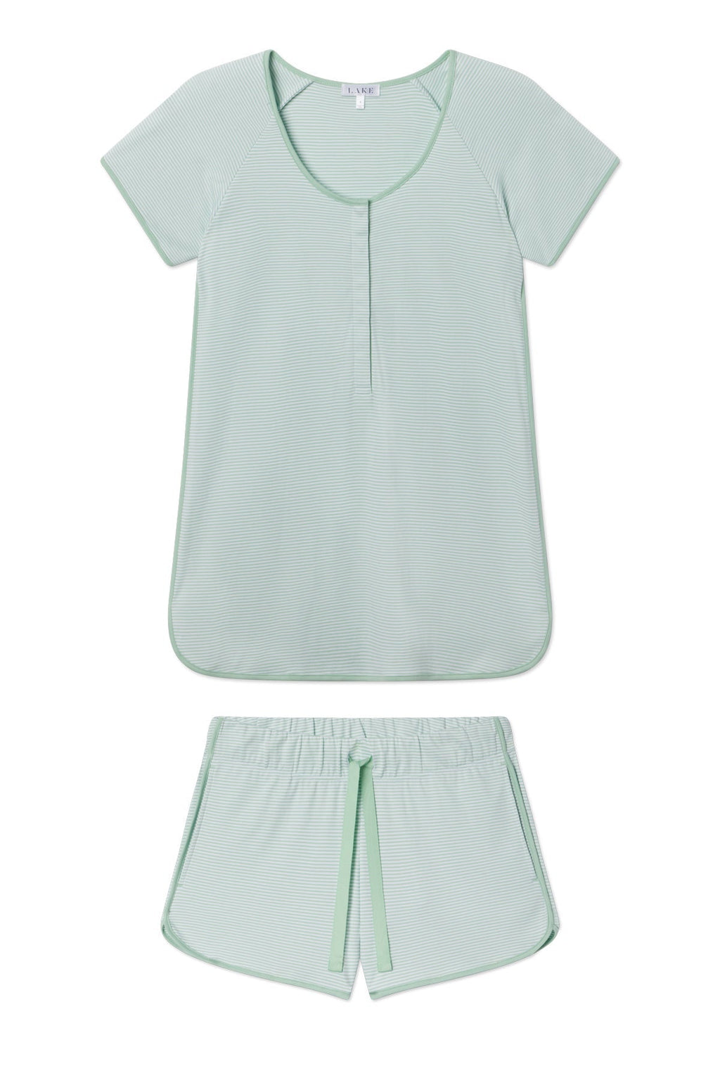 Pima Maternity Shorts Set in Parisian Green
