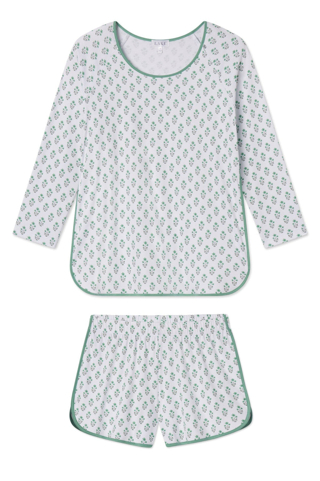 Pima Long-Short Set in Boxwood Posy