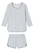 Pima Long-Short Set in Boxwood Posy