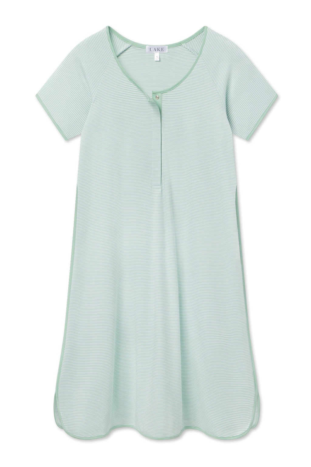 Pima Maternity Nightgown in Parisian Green