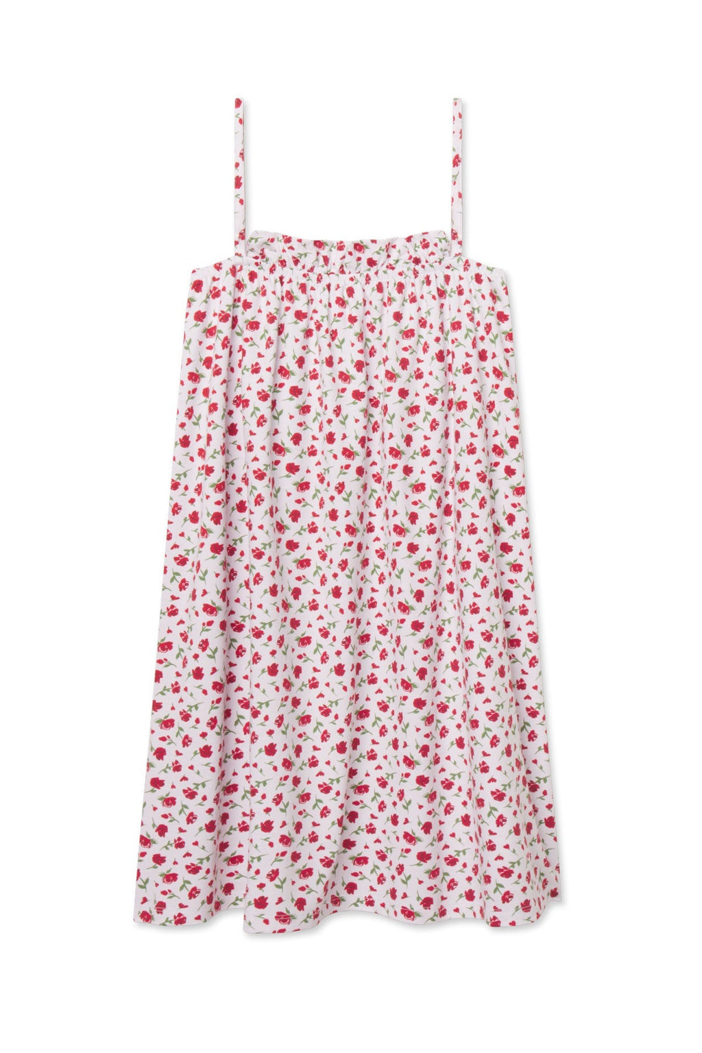 Pima Ruffle Nightgown in Rose Bouquet