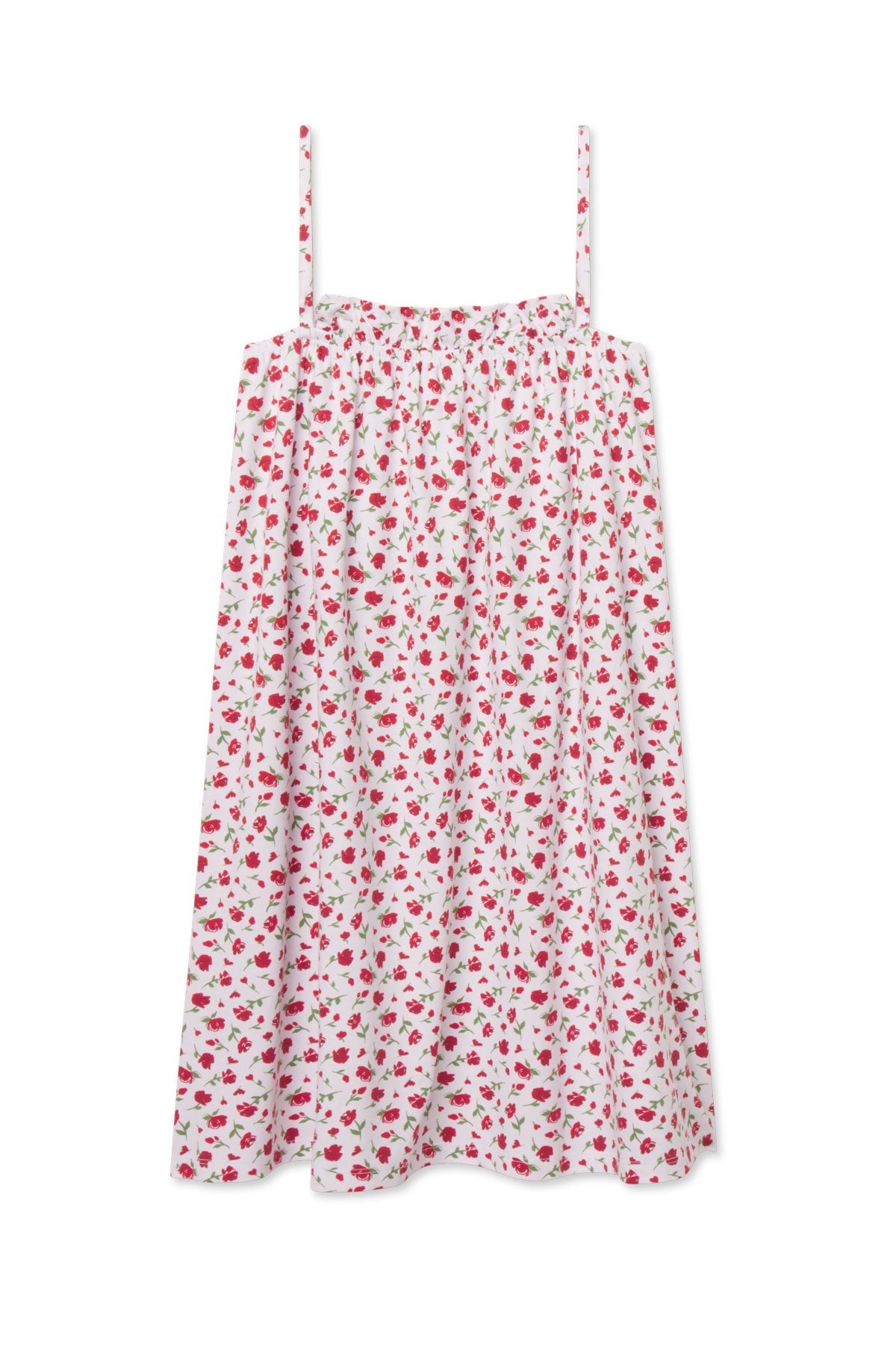 Pima Ruffle Nightgown in Rose Bouquet