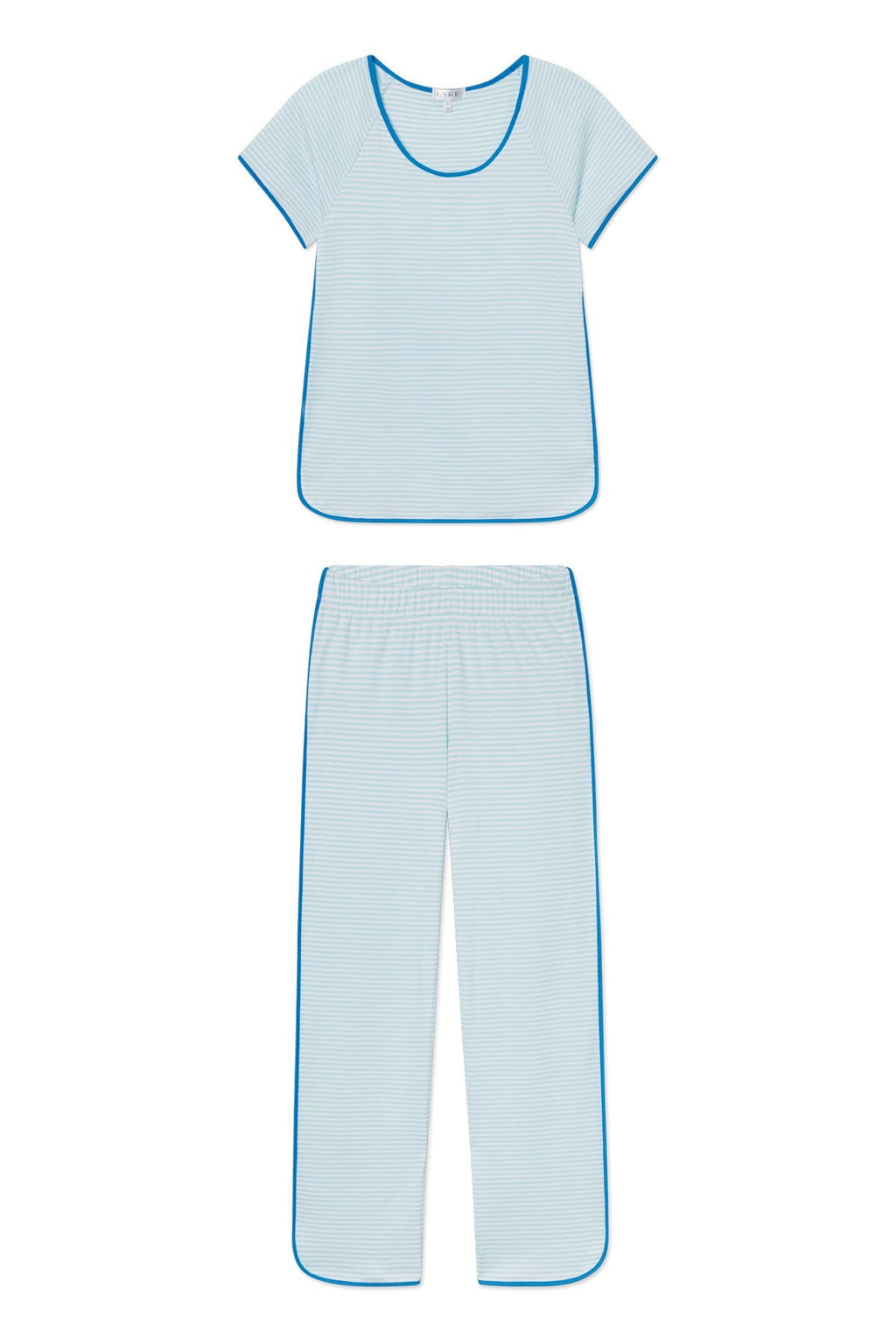 Pima Short-Long Set in Salt Spray Heritage Stripe