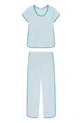 Pima Short-Long Set in Salt Spray Heritage Stripe