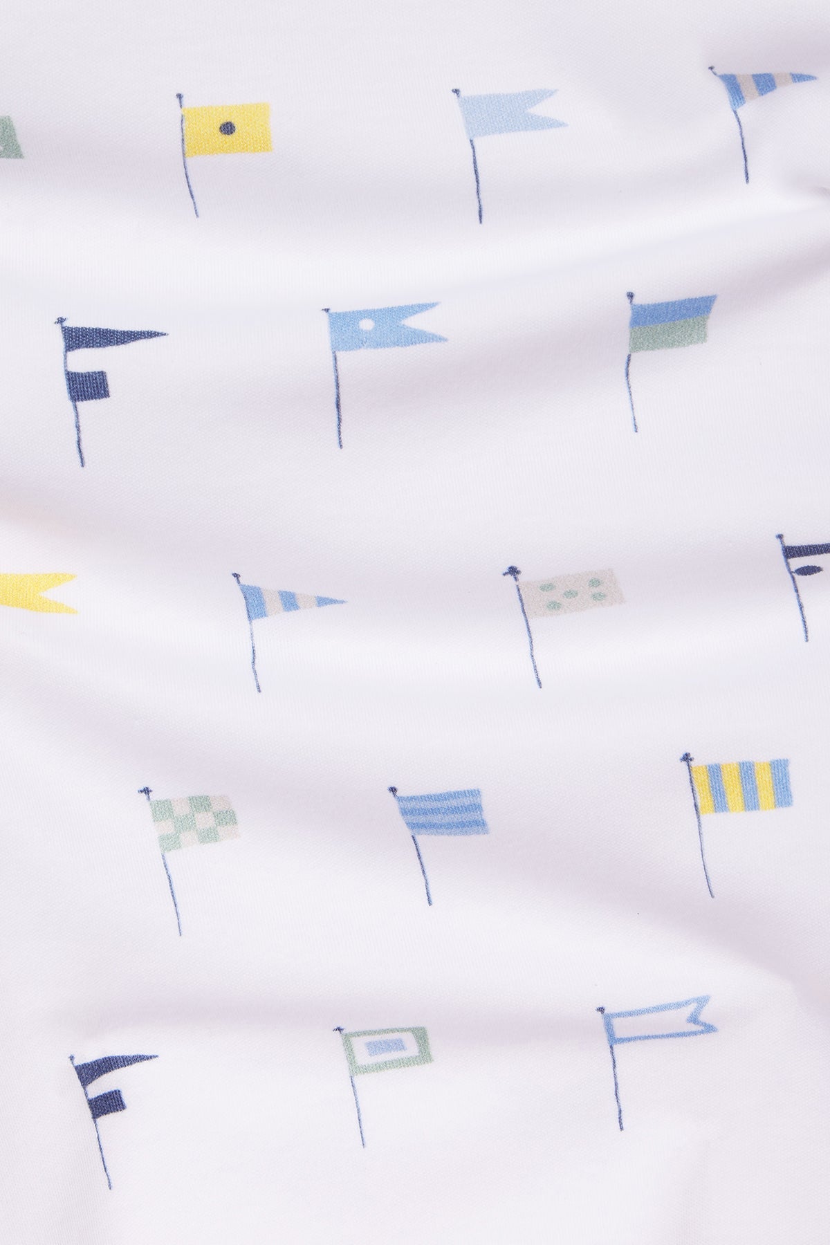Kids Long-Long Set in Baltic Blue Nautical Flags