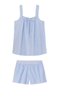 Alice Shorts Set in Blue Seersucker
